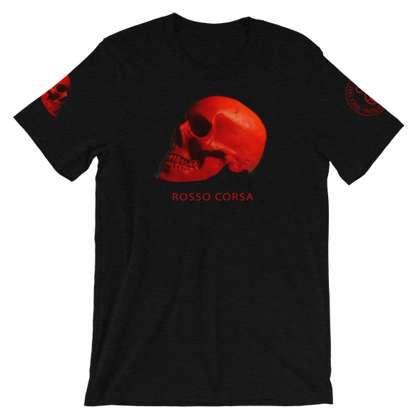 ROSSO CORSA EDITION Printed On Front, Back and both Sleeves, Unisex T Shirt - SkySkull Art