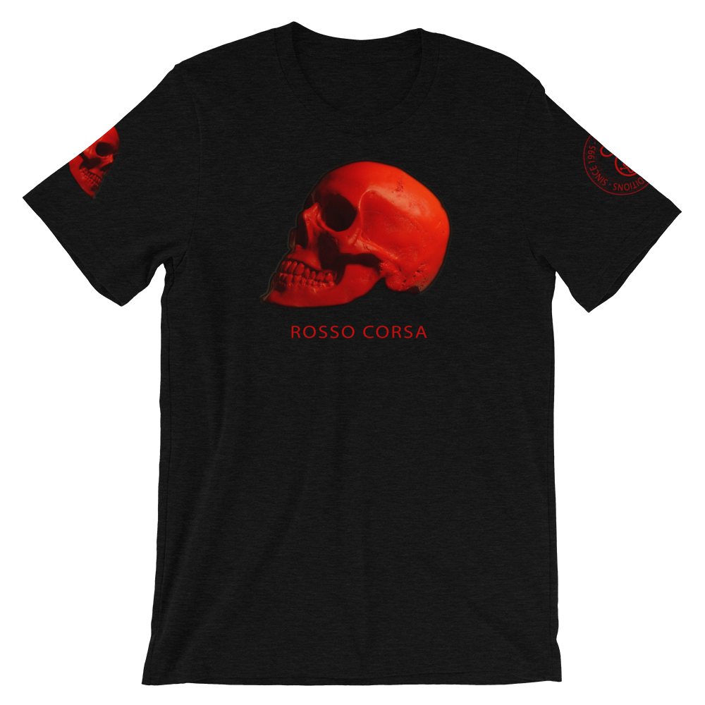 ROSSO CORSA EDITION Printed On Front, Back and both Sleeves, Unisex T Shirt - SkySkull Art
